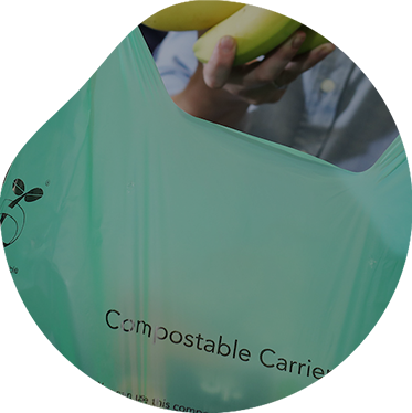 Full biodegradable supermarket shopping bag